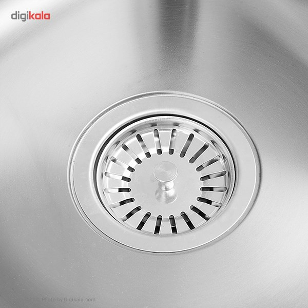 سینک ظرفشویی استیل روکار دو لگنه بیمکث مدل 919