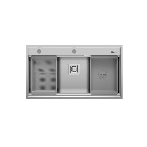 سینک ظرفشویی استیل توکار یک لگنه بیمکث مدل 4702-V2