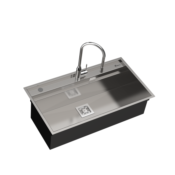 سینک ظرفشویی استیل توکار یک لگنه بیمکث مدل 4702-V2