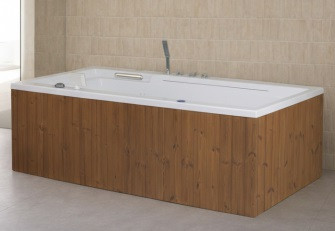 جکوزی زرین آب سری 8 مدل REST BATHTUBE THERMO WOOD PANEL